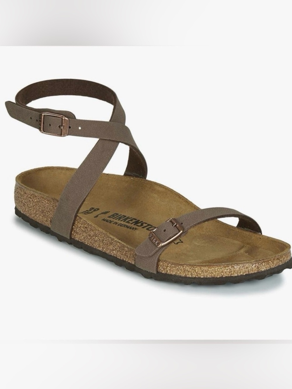 Birkenstock Brown Strappy Leather Sandals